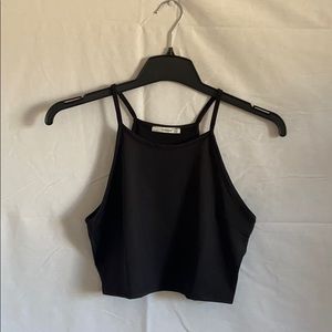 black Timing crop top